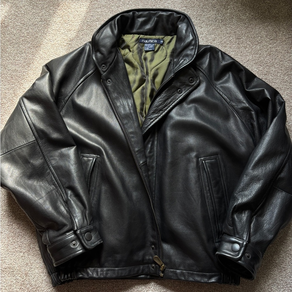 Vintage Nautica Leather Jacket